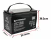 AGM akkumulátor 12 V, 100 Ah, C20, VRLA, tartalék üzemre, PM-AGM-100AHM2 – Powermat (PM1202)