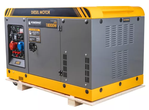 Dízel áramfejlesztő 18 kW, 230 V / 400 V, ATS átkapcsolódobozzal, 30 LE, PM-AGR-18000MD – Powermat (PM1227)
