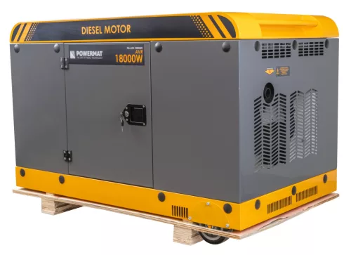 Dízel áramfejlesztő 18 kW, 230 V / 400 V, ATS átkapcsolódobozzal, 30 LE, PM-AGR-18000MD – Powermat (PM1227)