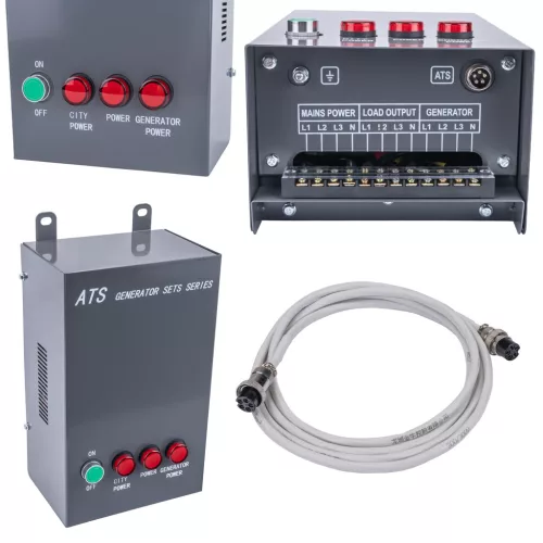 Dízel áramfejlesztő 18 kW, 230 V / 400 V, ATS átkapcsolódobozzal, 30 LE, PM-AGR-18000MD – Powermat (PM1227)