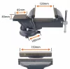 Forgatható lakatos satu 150 mm, üllővel, 360°, öntöttvas, PM-IS-150T – Powermat (PM1237)
