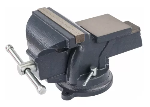 Forgatható lakatos satu 150 mm, üllővel, 360°, öntöttvas, PM-IS-150T – Powermat (PM1237)