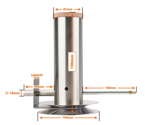 Füstgenerátor füstölőhöz 1,1 l, elektromos légpumpával, rozsdamentes acél, PM-GD-87T – Powermat (PM1239)