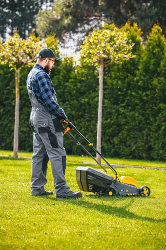Elektromos fűnyíró 2200 W, 32 cm vágásszélesség, 30 l gyűjtő, PM-KSE-2200MN – Powermat (PM1277)
