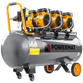   Olajmentes kompresszor 100 l, 3 kW, 580 l/perc, 8 bar, PM-KBO-100T – Powermat (PM1285)