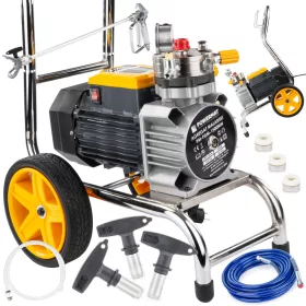  Airless festékszóró gép 1500 W, 225 bar, 4 l/perc, 15 m tömlővel, PM-PDM-1500MN – Powermat (PM1295)
