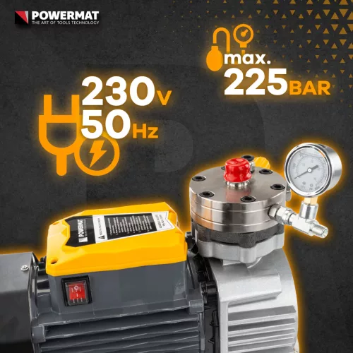 Airless festékszóró gép 1500 W, 225 bar, 4 l/perc, 15 m tömlővel, PM-PDM-1500MN – Powermat (PM1295)