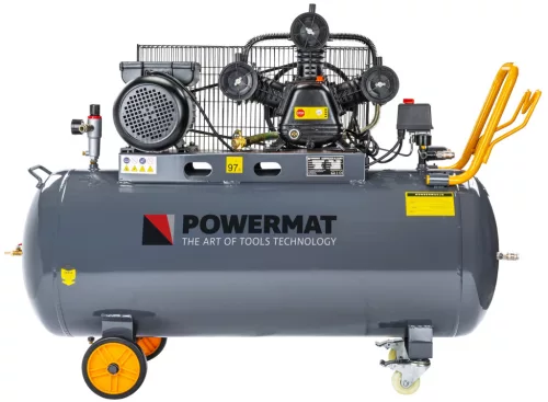 Olajkenésű kompresszor 200 l, 8 bar, 650 l/perc, 3 kW, 230 V, PM-KO-200T-230V – Powermat (PM1307)
