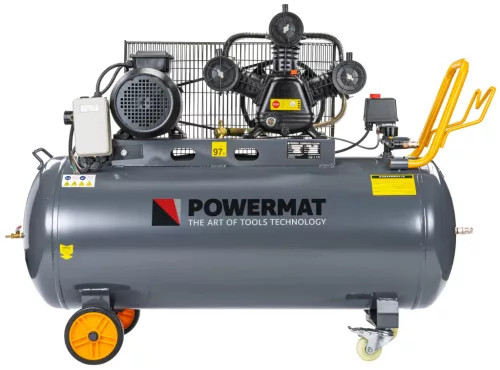 Olajkenésű kompresszor 200 l, 8 bar, 650 l/perc, 3 kW, 400 V, PM-KO-200T-400V – Powermat (PM1308)