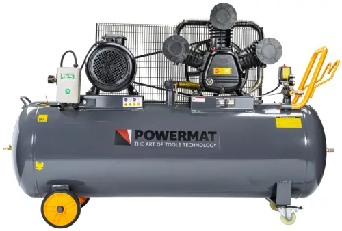 Olajkenésű kompresszor 300 l, 8 bar, 1200 l/perc, 7,5 kW, 400 V, PM-KO-300T-400V – Powermat (PM1309)