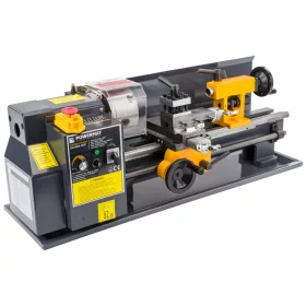   Mini fémeszterga asztali 550 W, 180 mm esztergálható átmérő, 350 mm, PM-MTM-550T – Powermat (PM1314)