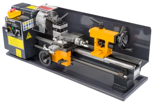 Mini fémeszterga asztali 550 W, 180 mm esztergálható átmérő, 350 mm, PM-MTM-550T – Powermat (PM1314)