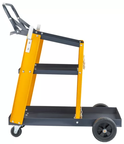 Hegesztőkocsi 3 polccal, palacktartóval, 100 kg teherbírás, PM-WSP-100T2 – Powermat (PM1316)