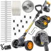 Akkus fűszegélynyíró kerekekkel, 21 V, 2 × 4 Ah, PM-PKA-4AHM – Powermat (PM1329)