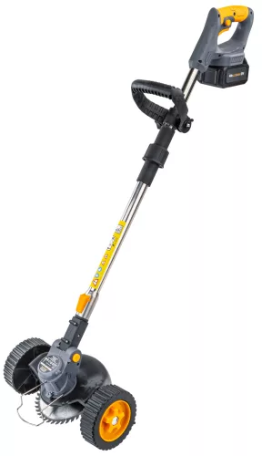 Akkus fűszegélynyíró kerekekkel, 21 V, 2 × 4 Ah, PM-PKA-4AHM – Powermat (PM1329)