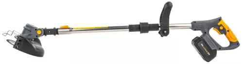 Akkus fűszegélynyíró kerekekkel, 21 V, 2 × 4 Ah, PM-PKA-4AHM – Powermat (PM1329)