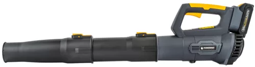 Akkus lombfúvó, 21 V, 2 × 2 Ah, 260 km/h, PM-ADDL-2AHM – Powermat (PM1333)