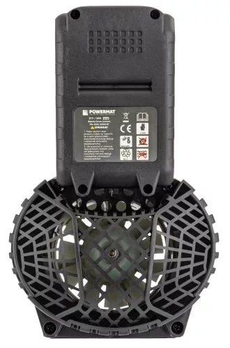 Akkus lombfúvó, 21 V, 2 × 2 Ah, 260 km/h, PM-ADDL-2AHM – Powermat (PM1333)