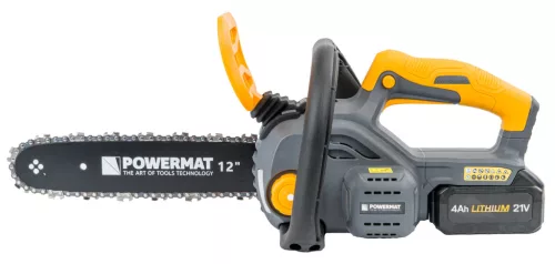 Akkus láncfűrész szénkefe nélküli motorral, 21 V, 2 × 4 Ah, 305 mm, PM-MPA-4AHM – Powermat (PM1334)