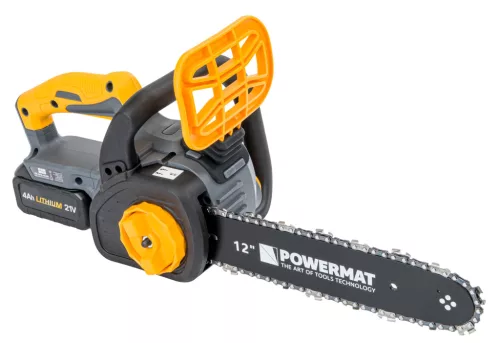 Akkus láncfűrész szénkefe nélküli motorral, 21 V, 2 × 4 Ah, 305 mm, PM-MPA-4AHM – Powermat (PM1334)