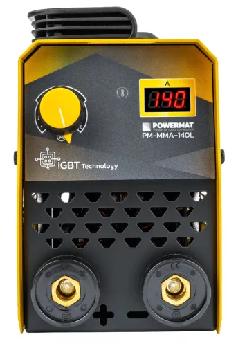 Inverteres hegesztőgép MMA, 140 A, 230 V, 2,05 kg, PM-MMA-140L – Powermat (PM1338)