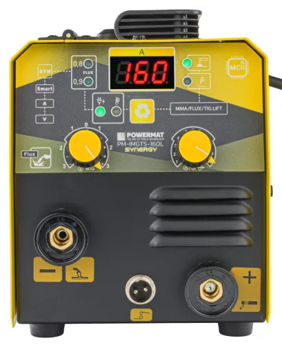 Inverteres hegesztőgép FCAW (flux) / MMA / TIG LIFT, 160 A, 230 V, PM-IMGTS-160L – Powermat (PM1355)