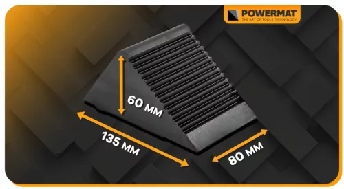 Gumi kerékék 2 db, 135 × 80 × 60 mm, PM-GKPK-133T – Powermat (PM1359)
