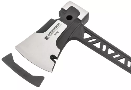 Ácsfejsze 600 g-os fejjel, kalapáccsal és 17 mm-es kulccsal, PM-AX-600-910T – Powermat (PM1361)