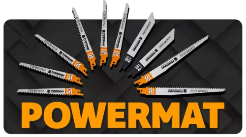 Orrfűrészlap készlet fához és fémhez, 10 db, 6 és 8 col, univerzális befogás, PM-ZBDP-10T – Powermat (PM1373)