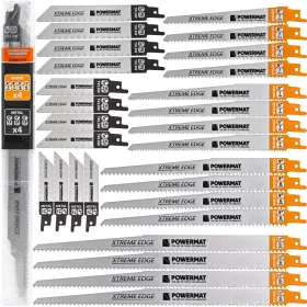   Orrfűrészlap készlet fához és fémhez, 28 db, 4–12 col, univerzális befogás, PM-ZBDP-28T – Powermat (PM1374)