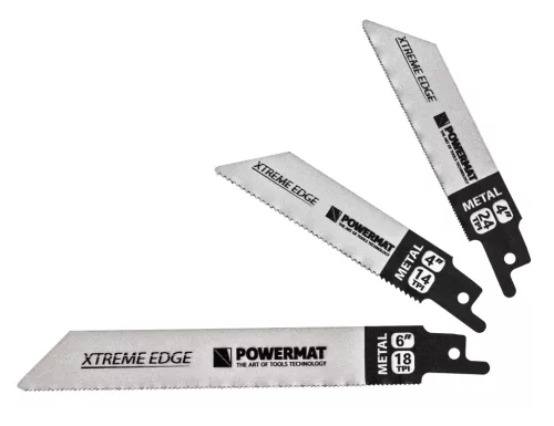 Orrfűrészlap készlet fához és fémhez, 28 db, 4–12 col, univerzális befogás, PM-ZBDP-28T – Powermat (PM1374)