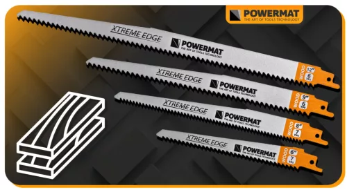 Orrfűrészlap készlet fához és fémhez, 28 db, 4–12 col, univerzális befogás, PM-ZBDP-28T – Powermat (PM1374)