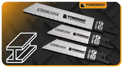Orrfűrészlap készlet fához és fémhez, 28 db, 4–12 col, univerzális befogás, PM-ZBDP-28T – Powermat (PM1374)