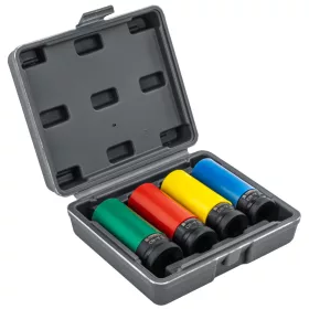   Gépi dugókulcs készlet 1/2 col, 4 db (17–22 mm), alufelnihez, PM-ZNU-1722T – Powermat (PM1379)