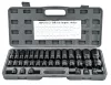 Gépi dugókulcsfej készlet 1/2", 35 részes, 8–32 mm, rövid 38 mm és hosszú 78 mm, CrV, PM-ZNU-832T – Powermat (PM1380)