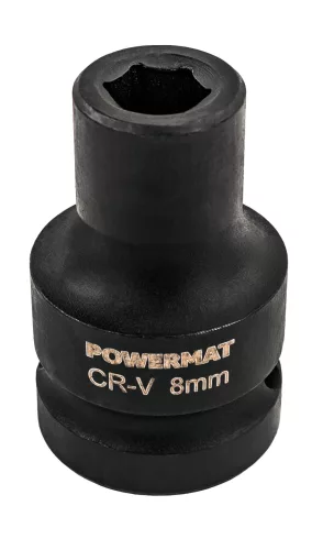 Gépi dugókulcsfej készlet 1/2", 35 részes, 8–32 mm, rövid 38 mm és hosszú 78 mm, CrV, PM-ZNU-832T – Powermat (PM1380)