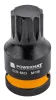 Gépi dugókulcsfej készlet bordás (spline) profillal 1/2", 6 db, M14–M18, Cr-Mo, kofferben, PM-ZNU-1418T – Powermat (PM1381)