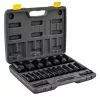 Gépi dugókulcsfej készlet 1/2", 20 részes, 10–38 mm, hosszú 78 mm, CrV, kofferben, PM-ZNU-1038T – Powermat (PM1382)