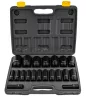 Gépi dugókulcsfej készlet 1/2", 20 részes, 10–38 mm, hosszú 78 mm, CrV, kofferben, PM-ZNU-1038T – Powermat (PM1382)
