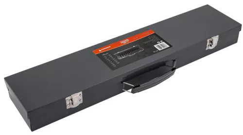 Gépi dugókulcsfej készlet 1/2", 15 részes, 10–30 mm, hosszú 78 mm, CrV, fém kofferben, PM-ZNU-1032T – Powermat (PM1383)