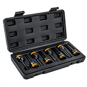   Gépi dugókulcsfej készlet bordás (spline) profillal 1/2", 8 db, M5–M18, 78 mm, Cr-Mo, PM-ZNU-518T – Powermat (PM1384)