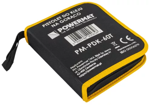 Ragasztópisztoly 60 W, 7 mm-es ragasztórúdhoz, 60 db rúddal, PM-PDK-60T – Powermat (PM1386)