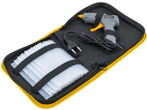 Ragasztópisztoly 60 W, 7 mm-es ragasztórúdhoz, 60 db rúddal, PM-PDK-60T – Powermat (PM1386)