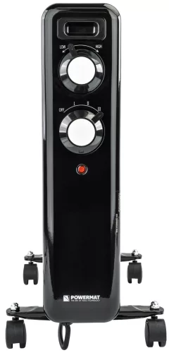 Olajradiátor 2500 W, 11 bordás, termosztáttal és kerekekkel, PM-GOL-3000D – Powermat (PM1399)