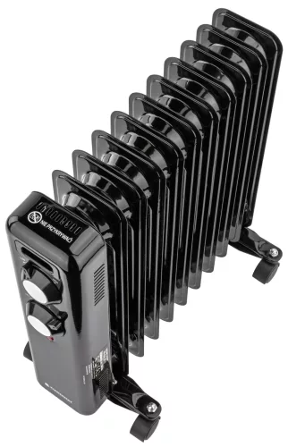 Olajradiátor 2500 W, 11 bordás, termosztáttal és kerekekkel, PM-GOL-3000D – Powermat (PM1399)