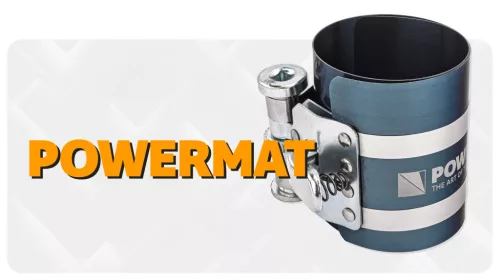 Dugattyúgyűrű-szorító 50–155 mm, 75 mm magas, rozsdamentes acél, PM-ZDPT-155T – Powermat (PM1400)
