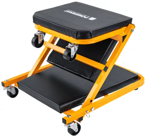 Szerelőfekvő és guruló ülőke 2 az 1-ben, 150 kg teherbírás, 6 kerékkel, PM-LWS-150T – Powermat (PM1401)