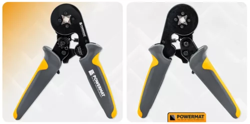 Érvéghüvely krimpelő fogó 0,25–10 mm², 175 mm + 1200 db hüvely, PM-ZDTK-175T – Powermat (PM1408)
