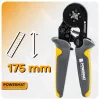 Érvéghüvely krimpelő fogó 0,25–10 mm², 175 mm + 1200 db hüvely, PM-ZDTK-175T – Powermat (PM1408)