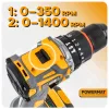 Akkus fúró-csavarozó, ütvefúró 21 V, 55 Nm, 2 × 2 Ah akkuval, kofferben, PM-WA-21V-2M – Powermat (PM1411)